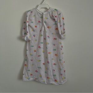 Vintage 70s Sears Hearts and Polka Dots Multicolor Baby Sleep Gown-Up to 17lbs